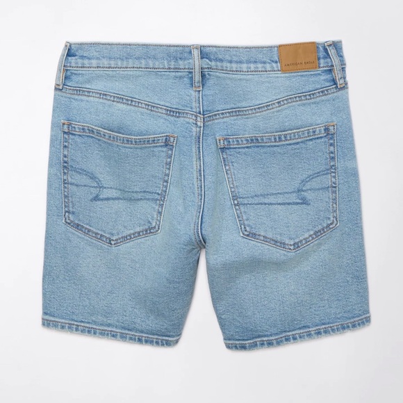 AE 6" Strigid Super High-Waisted Relaxed Ripped Denim Short American Eagle - Picture 5 of 5